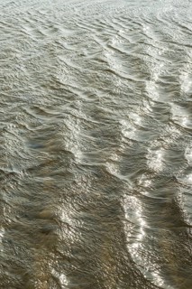 Small waves and light reflections on the water surface, Skåne County, Baltic Sea, Sweden,