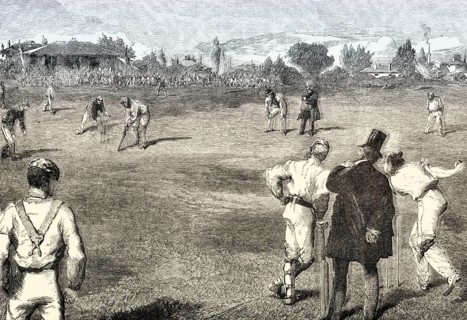 Cricket ground, England, 19th-century