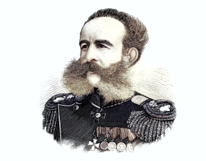Prince Nikolai Ivanovich Svyatopolk-Mirsky (1833–1898), Russian adjutant-general. His striking