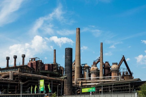 Former steelworks, Völklingen Ironworks, UNESCO World Heritage Site, Völklingen, Saarland, Germany