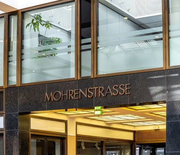 Interior design commercial property, partially vacant Shopping Quartier 205 in Friedrichstrasse and