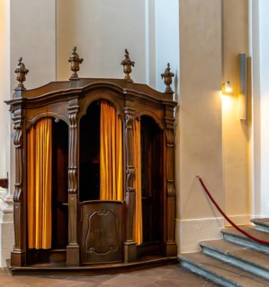 Interior photos in St. Salvator Cathedral in Fulda, officially High Cathedral in Fulda, center of