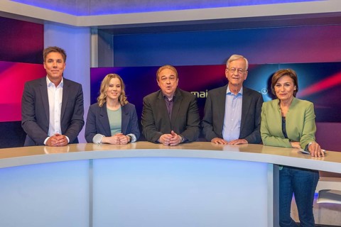 Markus Feldenkirchen (Der Spiegel), Julia Ruhs (Bayerischer Rundfunk), Oliver Kalkofe (comedian and