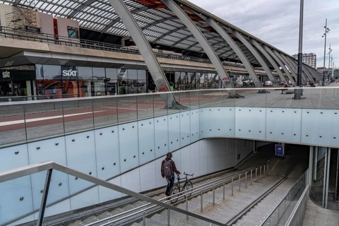 New bicycle car park at Amsterdam Central Station, IJboulevard, space for around 4000 bicycles,