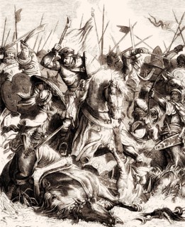 Charles Martel at the Battle of Tours or Poitiers, 10 October 732