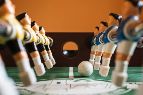 Football table - figurine players and ball