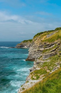 The coast and the sea from the natural park of Saint Jean de Luz called Parc de Sainte Barbe, Col