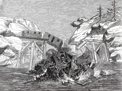 Ashtabula railroad accident on December 29, 1876 near the city of Ashtabula in the US state of Ohio