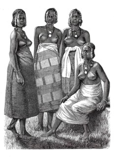Local woman from the Upper Niger region, 1896, Niger, Africa, illustration, reproduction from a