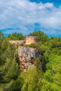 View of the Black Gate Viewpoint in the Natural Park of the Piedra Monastery, Aragon, Spain