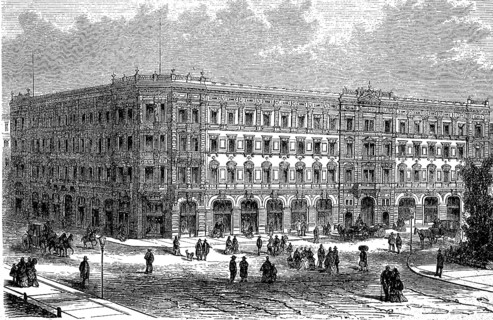 The general German credit institution in Leipzig in Germany, in 1876, historical, digital