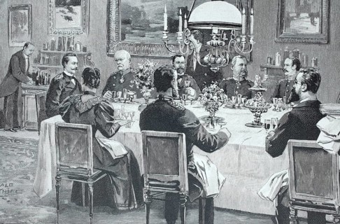 Diner at Prince Bismarck's, Otto Eduard Leopold von Bismarck-Schönhausen, from 1865 Count von