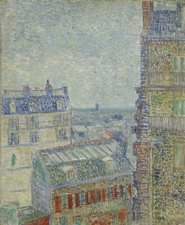 View from Theo's flat, painting by Vincent Willem van Gogh (born 30 March 1853 in Groot-Zundert,