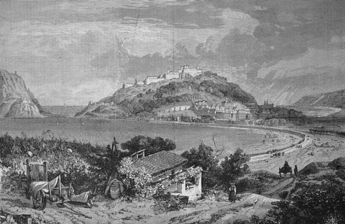 Donostia San Sebastian in 1869, Guipuzcoa Province, Basque Country, Spain, Historical, digitally