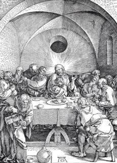 The woodcuts for the completion of the great Passion, the Last Supper, woodcut by Albrecht Dürer,
