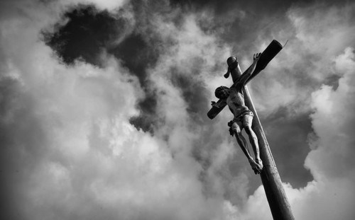 Summit cross, Seceda, Val Gardena, Trentino, South Tyrol, Italy