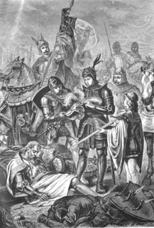The black prince by the body of King John of Bohemia, John of Luxembourg (* 10 August 1296 in