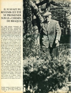 Paris Match n° 753 du 14 septembre 1963, reportage sur la vie et la mort de Braque