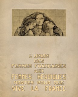 Register of the French Women Union dedicated to heroic women who died for France
