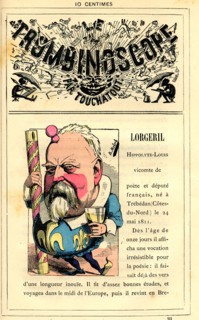 Caricature du Vicomte Lorgeril, in : "Le Trombinoscope"