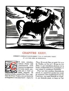 Rabelais : Chapitre 35 de "La vie très horrificque du Grand Gargantua"
