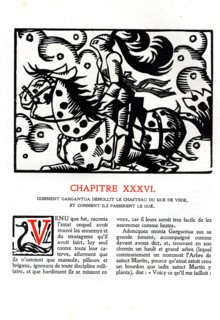 Rabelais : Chapitre 36 de "La vie très horrificque du Grand Gargantua"