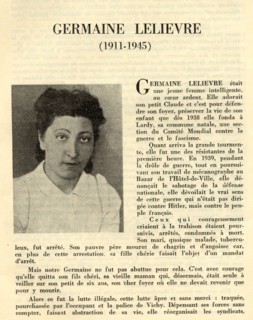 Register of the French Women's Union dedicated to heroic women who died for France