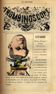 Caricature de Gavardie, in : "Le Trombinoscope"