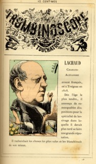 Caricature de Charles-Alexandre Lachaud, in : "Le Trombinoscope"