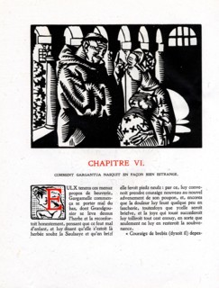 Rabelais : chapitre 6  de "La vie très horrificque du Grand Gargantua"