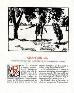 Rabelais : Chapitre 52 de "La vie très horrificque du Grand Gargantua"
