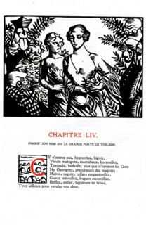 Rabelais : Chapitre 54 de "La vie très horrificque du Grand Gargantua"