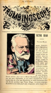 Caricature de Victor Hugo, in : "Le Trombinoscope"
