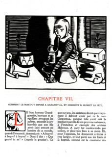 Rabelais : Chapitre 7 de "La vie très horrificque du Grand Gargantua"