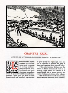 Rabelais : Chapitre 29 de "La vie très horrificque du Grand Gargantua"