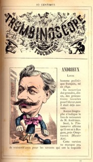 Caricature de Louis Andrieux, in : "Le Trombinoscope"