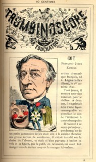 Caricature of Edmond Got, in : "Le Trombinoscope"
