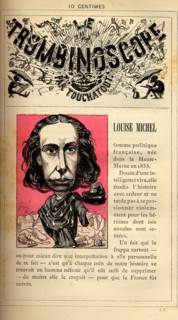 Caricature de Louise Michel, in : "Le Trombinoscope"