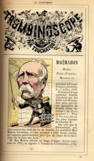Caricature of Marshal Mac Mahon, in : "Le Trombinoscope"