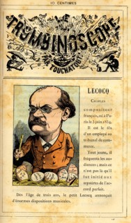 Caricature de Charles Lecoq, in : "Le Trombinoscope"