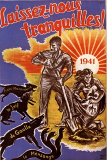 Affiche contre la franc-maçonnerie, les juifs, De Gaulle et le mensonge