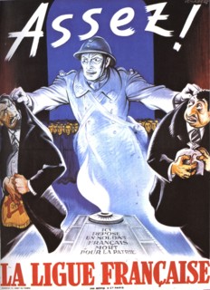 Affiche de Venabert pour La ligue française contre les juifs et les francs-maçons