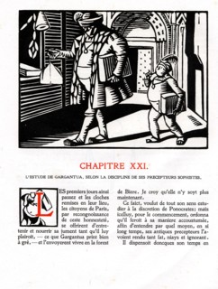 Rabelais : Chapitre 21 de "La vie très horrificque du Grand Gargantua"