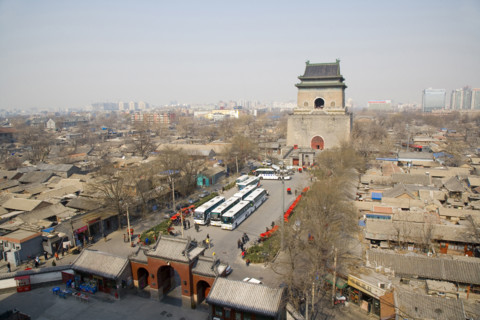 China,Beijing street in hutong neighbourhood