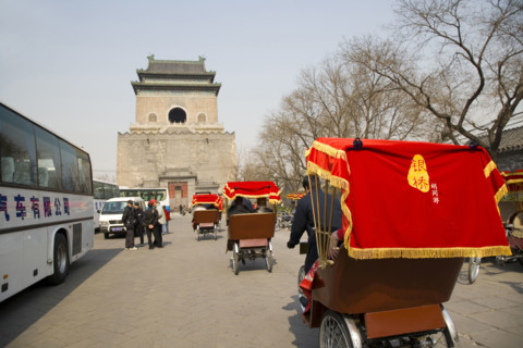China,Beijing street in hutong neighbourhood