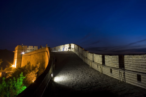 Night Scene of Great Wall in Badaling