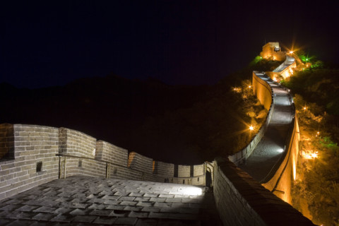 Night Scene of Great Wall in Badaling