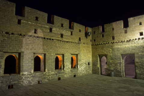 Night Scene of Great Wall in Badaling
