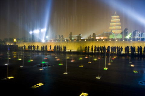 City Square and Great Wild Goose Pagoda,Xi'an