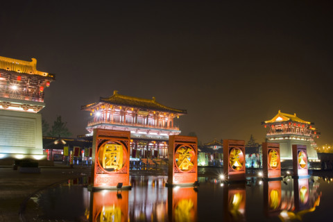 Night Scene of Tang Paradise,Xi'an